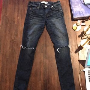 Abercrombie super skinny ripped jeans